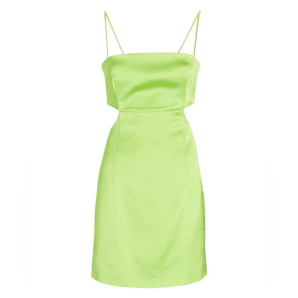 GAUGE81 Medium Green Marta Cutout Satin Mini Dress - Picture 4 of 13